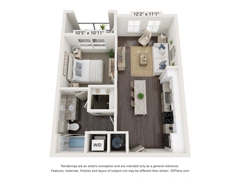 One bedroom apartment at Jefferson Cove Apartments in Grandprairie, TX